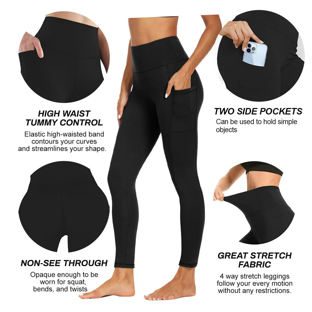 Womens Yoga Leggings Soft Tummy-control High-stretch And Opaque - Image 3